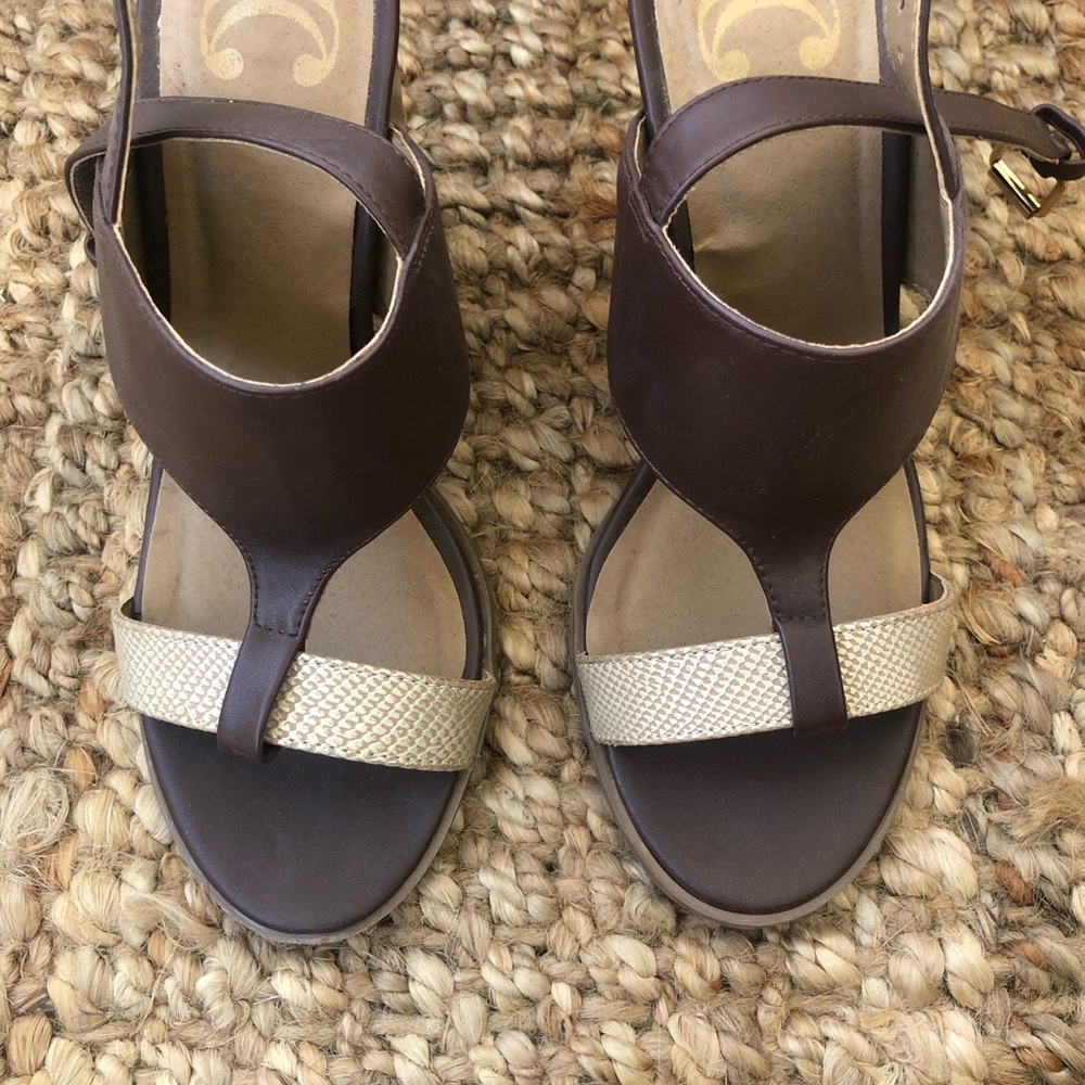 Brown and Gold Heels - Picture 5 of 6
